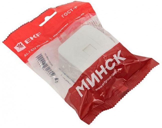 Минск Розетка Phone 1-местная ОП белая Basic EGT01-034-10