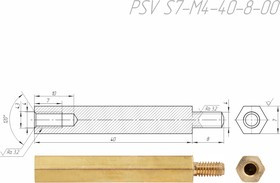 PSV S7-M4-40-8-00 Стойка для печатных плат, латунь ( аналог PCHSN4-40) PSV S7-M4-40-8-00 Стойка для печатных плат, латунь ( аналог PCHSN4-40)