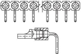 380-10-103-10-003000, Headers &amp; Wire Housings Low Profile RT Angle Solder Cup Header