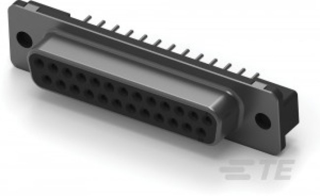 5745967-2, D-Sub Standard Connectors RECP FRNT MTL SHL 25 standard mntg holes