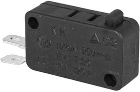 KW7-28, Микропереключатель , 16х10.5х28 мм, OFF-(ON), 2P, 250 В, 5 А, 30 мОм, -25...+85 °C