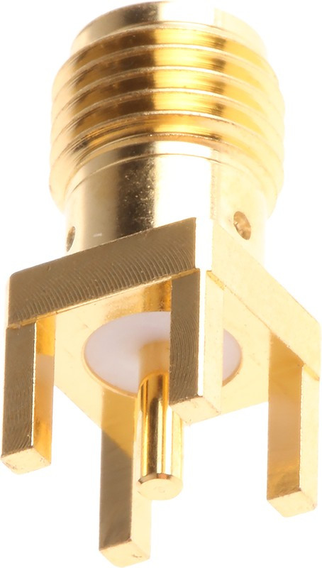 32K101-400L5, Device socket, SMA straight, SMA, Beryllium Copper, Socket, Straight, 50Ohm, Radial Leads
