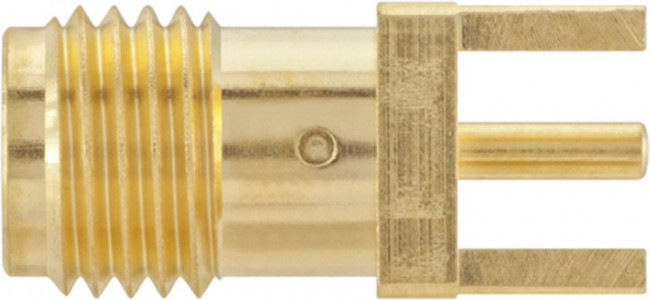 32K101-400L5, Device socket, SMA straight, SMA, Beryllium Copper, Socket, Straight, 50Ohm, Radial Leads