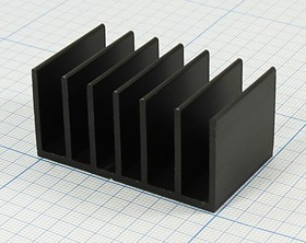 Ребристый радиатор чёрного цвета; №12279 охладитель 30x 51x 25\F02\\Al\чер\HS185-30\