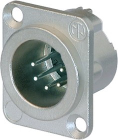 Neutrik NC5MD-LX панельный разъем XLR male 5 контактов с дополнительной защитой от RF помех