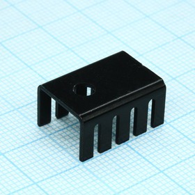 FK231SA-220, Радиатор: штампованный; U; черный; L: 19,5мм; W: 13,5мм; H: 9,5мм