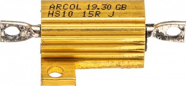 HS10-15RJ, Резистор: проволочный, с радиатором, винтами, 15Ом, 10Вт, ±5%