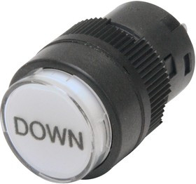 YB02VA002, PANEL INDICATOR W/ LEGEND, RED, 16MM