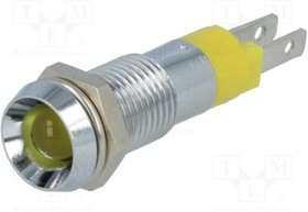 SMBD08114, Индикат.лампа LED, вогнутый, 24-28ВDC, Отв 8,2мм, IP67, металл