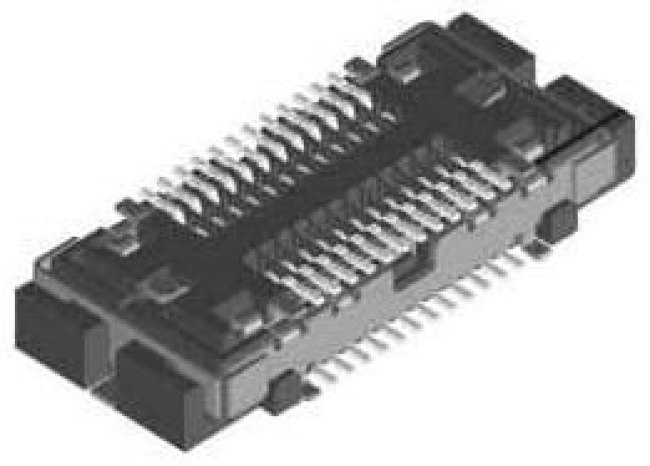FX12B-40S-0.4SV, FX12 Series Straight Surface Mount PCB Socket, 40-Contact, 2-Row, 0.4mm Pitch, Solder Termination