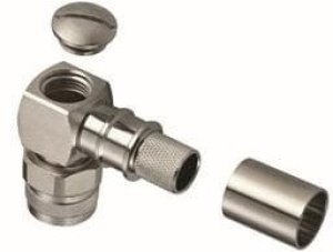 TC-400-TM-RA-D, RF Connectors / Coaxial Connectors TNC Male (plug) crimp right angle connector (watertight) TC-400-TM-RA-D, RF Connectors / Coaxial Connectors TNC Male (plug) crimp right angle connector (watertight)