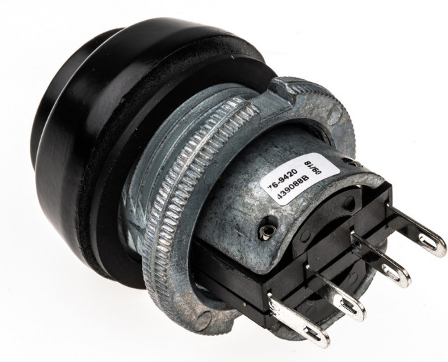 76-9420/439088B, 76-94 Series Push Button Switch, Momentary, Panel Mount, 22mm Cutout, SPDT, Clear LED, 250V ac, IP67 76-9420/439088B, 76-94 Series Push Button Switch, Momentary, Panel Mount, 22mm Cutout, SPDT, Clear LED, 250V ac, IP67