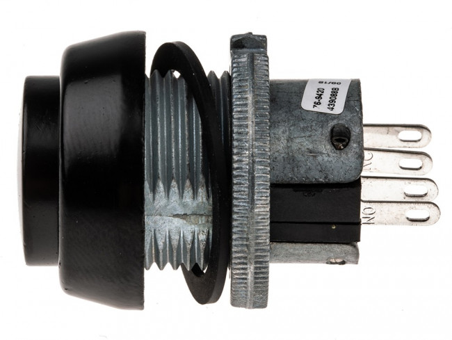 76-9420/439088B, 76-94 Series Push Button Switch, Momentary, Panel Mount, 22mm Cutout, SPDT, Clear LED, 250V ac, IP67 76-9420/439088B, 76-94 Series Push Button Switch, Momentary, Panel Mount, 22mm Cutout, SPDT, Clear LED, 250V ac, IP67