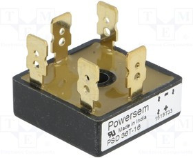 PSD36T/16, Трехфазный диодный мост; Urmax: 1600В; If: 35А; Ifsm: 550А; THT
