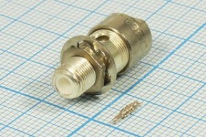 Высокочастотный разъём СР50-281ФВ, вилка приборно кабельная, сочленение резьбовое ; №191 СР50-281ФВ\приб/ каб\М6\[вилка]