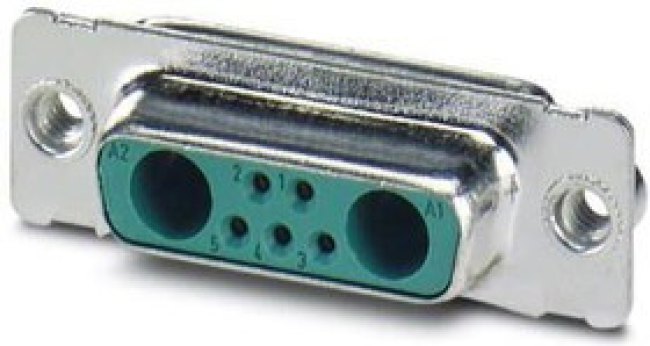 CUC-DSI-J1STZ- S/DSLSB2P5S, Комбинированный разъем D Sub, DA-7W2, Гнездо, 7 контакт(-ов), 5 Сигнальных, 2 силовых, Пайка