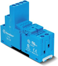 94.04.9SMA, Розетка для реле 55.34, 55.32, 85.02, 85.04 и модулей 99.02, 86.30 с раздельными контакт