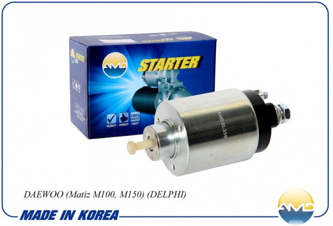 AMD.EL339, Реле втягивающее Daewoo Nexia, Matiz (Delphi); Chevrolet Lanos, Chance AMD AMD.EL339, Реле втягивающее Daewoo Nexia, Matiz (Delphi); Chevrolet Lanos, Chance AMD