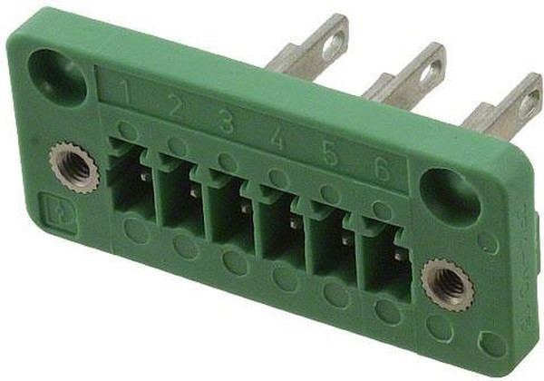 1829387, Pluggable Terminal Blocks 6 Pos 3.81mm pitch Feed Through Header