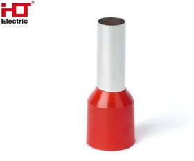 084-04-361, Наконечник-гильза Е95-25 95мм2 с изолированным фланцем красный (уп./50 шт) HLT