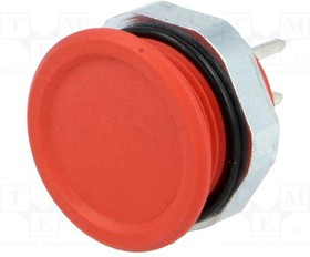1241.2350, Pushbutton Switches PSE SWITCH M16 PINS RED PLASTIC