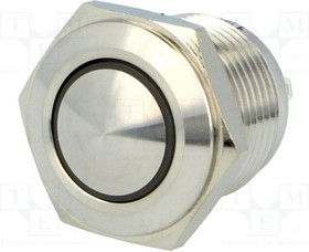 V16-10N-12G-S, Переключатель антивандальный, Положения 2, SPST-NO, 2A/36ВDC