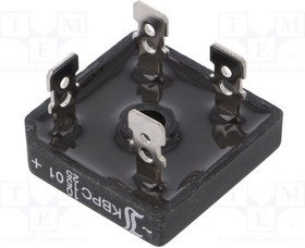 KBPC10/15/2501FP, Однофазный выпрямительный мост, Urmax 100В, If 10/15/25А, THT