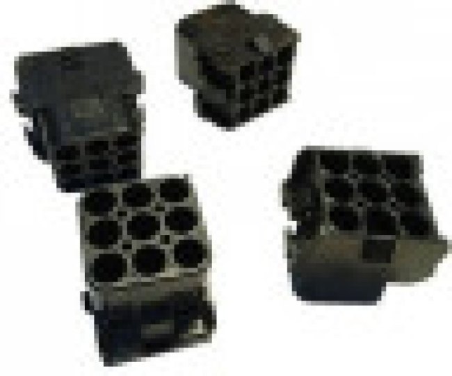 1-350782-9, Корпус разъема без контактов, Socket (Female) , 9 позиций, черный