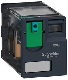 RXM4GB1JD, Miniature Plug-in Relay RXM, 4CO, DC, 12V, 3A, PCB Pins