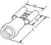 19019-0035, Terminals .205 X .032 FEM.QD A VIKRIMP (BB-8191-032