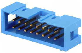 2-1761603-6, Гнездо, IDC, "папа", PIN: 16, прямой, THT, позолота, 2,54мм, Конф: 2x8