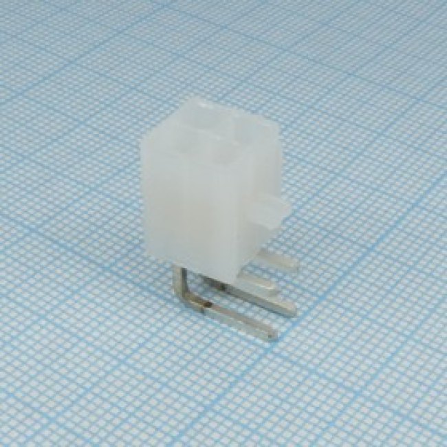 39301041, Разъем типа провод-плата, угловой, 4.2 мм, 4 контакт(-ов), Штыревой Разъем, Серия Mini-Fit Jr 5569 39301041, Разъем типа провод-плата, угловой, 4.2 мм, 4 контакт(-ов), Штыревой Разъем, Серия Mini-Fit Jr 5569