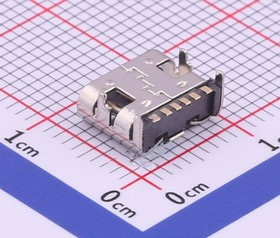 KH-TYPE-C-6P-T, 5A 1 Surface Mount 6 Female -25-~+85- Type-C SMD USB Connectors