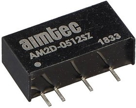 AM2D-0505SZ, Преобразователь DC/DC, 2Вт, Uвх 4,5-5,5В, 5ВDC, Iвых 400мА, SIP7