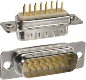 172-E15-113R001, 172 15 Way Panel Mount D-sub Connector Plug, 10.9mm Pitch 172-E15-113R001, 172 15 Way Panel Mount D-sub Connector Plug, 10.9mm Pitch