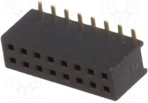 DS1065-05-2X8S8BS, Гнездо, IDC, "мама", PIN 16, прямой, 1,27мм, SMT, 2x8, gold flash, 1А