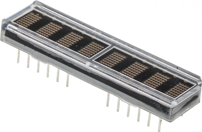 HDSP-2533, HDSP-2533 8 Digit Dot Matrix LED Display, 7 x 5 Dot Matrix Green 7.5 mcd 4.6mm HDSP-2533, HDSP-2533 8 Digit Dot Matrix LED Display, 7 x 5 Dot Matrix Green 7.5 mcd 4.6mm