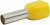 Наконечник штыревой втулочный изолированный KTE 2x6-14 2x6mm2/L=14mm/Желтый (упак=500 шт.)