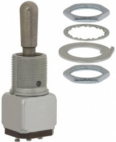 11TW1-1, Переключатель: тумблер, Пол: 3, SPDT, ON-OFF-ON, 5A/125ВAC