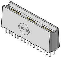 45719-0005, Standard Card Edge Connectors 12.9mm 6 CONTACTS POWER EDGE