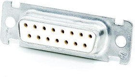 DA15SVT, D-Sub Standard Connectors DSUB 15F PCB STR GF TIN