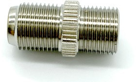 MP007941, РЧ/Коаксиальный адаптер, F, Гнездо, F, Гнездо, Прямой Переходник, 75 Ом
