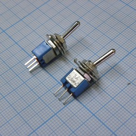 MTL-102 A-2, (SMTS-102-A2), тумблер ON-ON 1 группа контактов 1.5А, 250В на плату