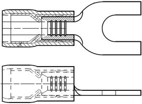 19139-0016, Terminals BLOCK SPADE AVIKRIMP AVIKRIMP (AA-838-04)