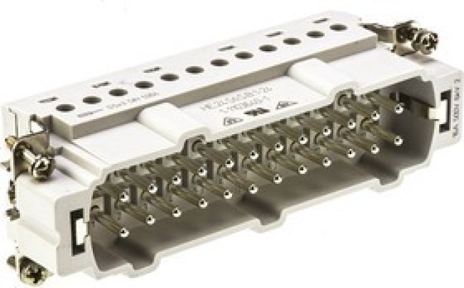 HTS-1-1103634-1, Разъем: HDC, "папа", HTS HE, PIN: 6, 6+PE, размер 3, 16А, 400В
