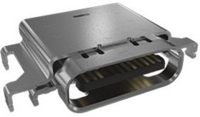12402075E512A, Right Angle, SMT, Socket Type C 4.0 USB C Connector