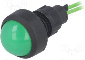 LKD220-G, Индикат.лампа: LED, выпуклый, 230ВAC, Отв: d13мм, IP20, пластик LKD220-G, Индикат.лампа: LED, выпуклый, 230ВAC, Отв: d13мм, IP20, пластик