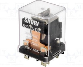 S23-12-1ZS, Реле: электромагнитное, SPST-NO + SPST-NC, Uобмотки: 12ВDC, 30А