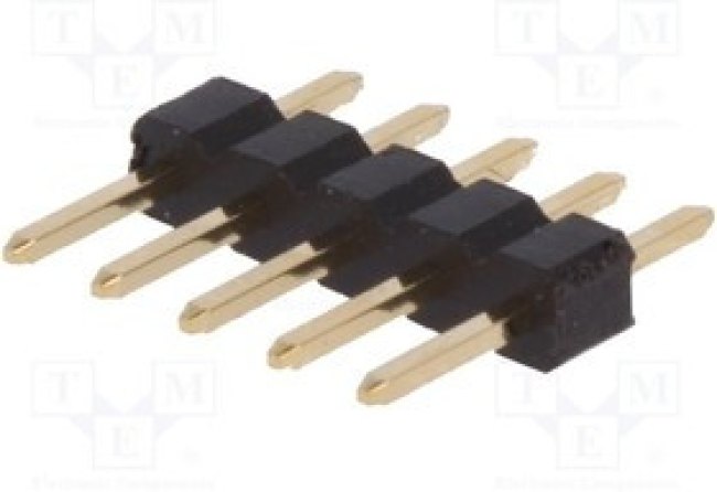 ZL303-05P, Штыревой штыревое "папа" PIN 5 прямой 2мм THT 1x5
