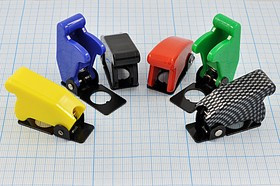 Колпачок защитный для тумблеров, d12x17x40,5, пластик, желтый, SAC-01